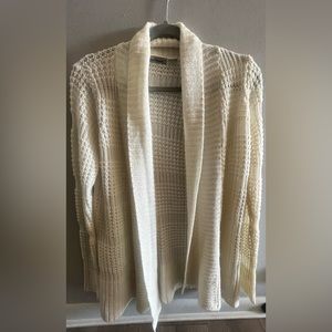 White/cream knit cardigan
